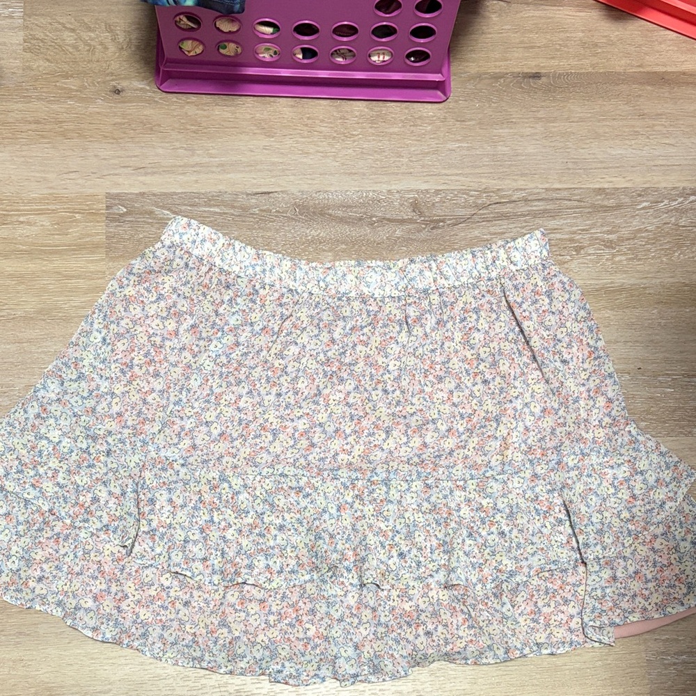 H&M Floral Skater Skirt in soft floral pastels